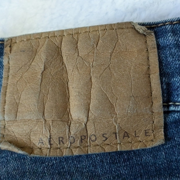 Men's Aeropostale Super Skinny Dark Denim Faded Wash Distressed Size 30 👖🔥 - Picture 6 of 11
